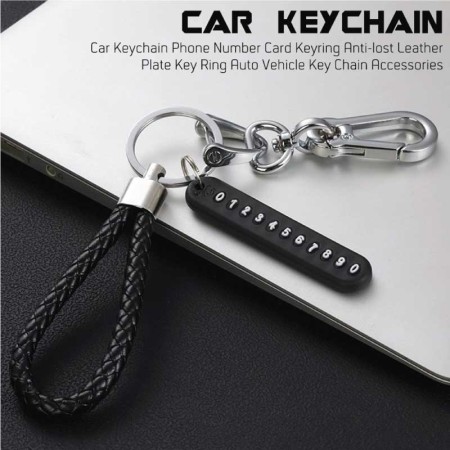 Anti-lost keychain with Mobile Number for Bicycle Car Auto Motor Cycle Key Ring Gift for Husband