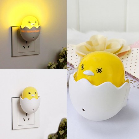 EU Plug Duck Mushroom Wall Socket Light-Control Sensor LED Night Light Bedroom lamp