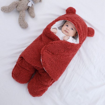 (China Fabric) Cute Baby Blanket (Red)
