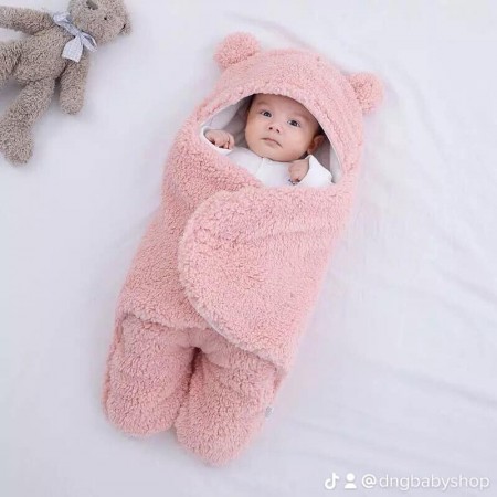 (China Fabric) Cute Baby Blanket (Pink)