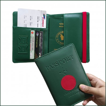 100% Leather Passport Covers Holder Wallet Case