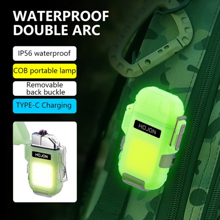 RADIUM Mini Waterproof Electronic Arc Plasma Lighter with Flashlight F33- Radium