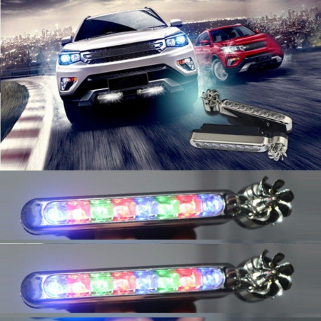 Wind powered Universal DRL Multicolour LED Lights 2 pis