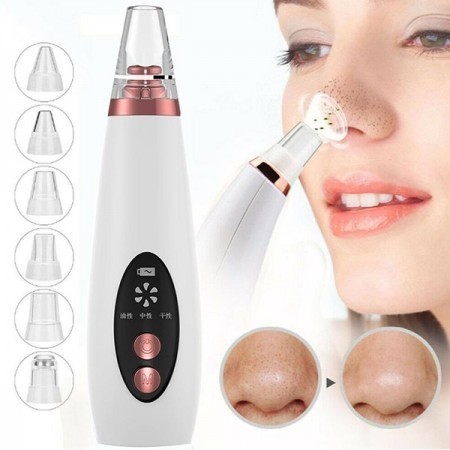 Rechargeable Blackhead Remover With Free 6 Suction Head Skin Care