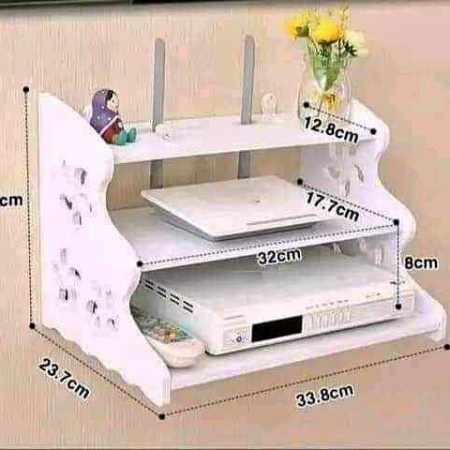 3 layer PVC board Wall Mounted Router Stand