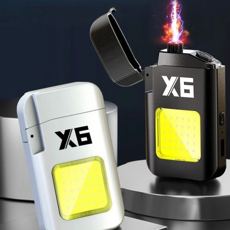 X6 Electronic Arc Plasma Lighter (Black/White)