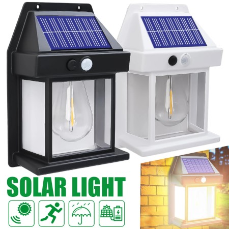 Solar Power Motion Sensor Human Body Induction LED Wall Light Waterproof