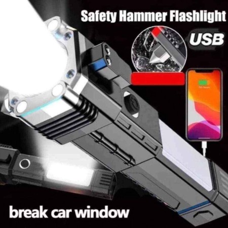 Hammer Multi Tasking Led Flashlight-No Zoom (হালকা তাই হাতে কষ্ট নেই )