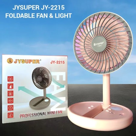 JYSUPER JY-2215 Professional Rechargeable Fan With LED Light