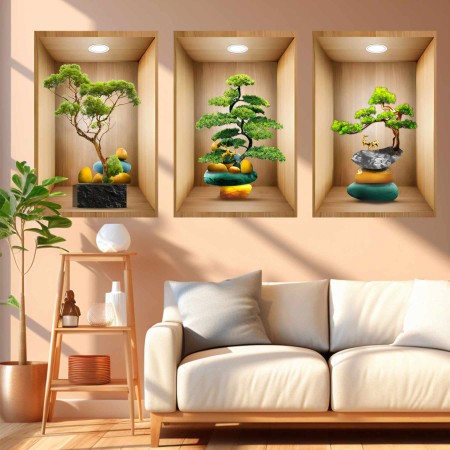 3pcs Set Artificial Wall Sticker (B04)