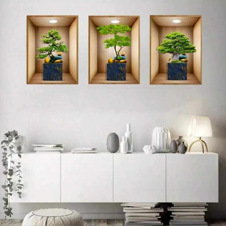 3pcs Set Artificial Wall Sticker (B05)