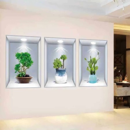 3pcs Set Artificial Wall Sticker (S11)