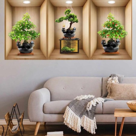 3pcs Set Artificial Wall Sticker (B06)