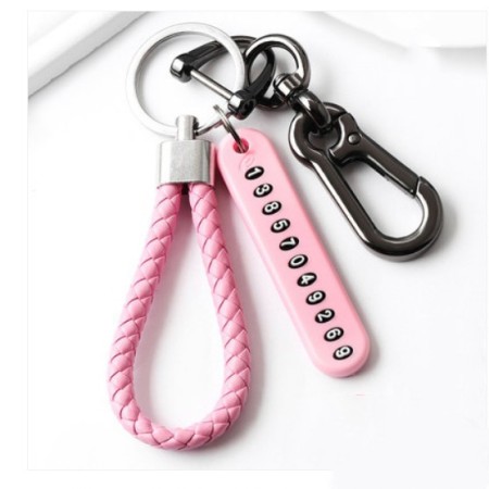 Anti-lost keychain with Mobile Number for Bicycle Car Auto Motor Cycle Key Ring Gift for Husband