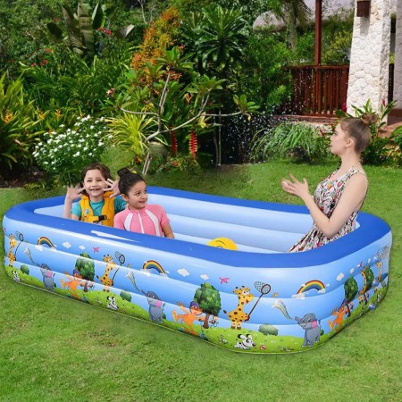 210cm (7ft) Family Size Swimming Pool (Free Electric Pumper + 25pcs Ball)