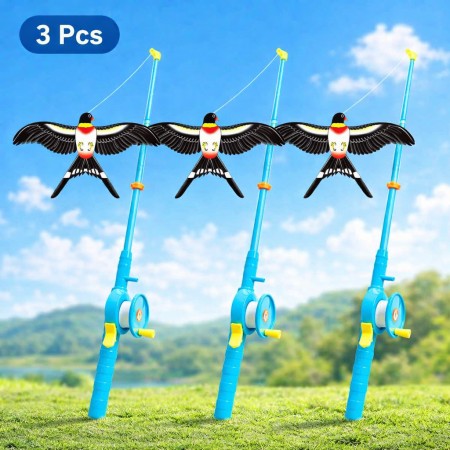 (৩ পিস) Eagle Fly Complete Kite Combo (বাচ্চাদের ঘুড়ি)